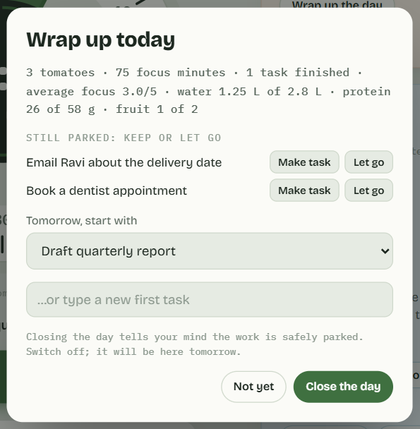 Day wrap-up